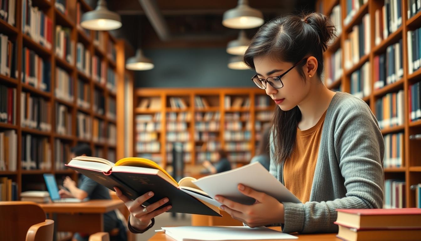 Student preparing for exams with study materials