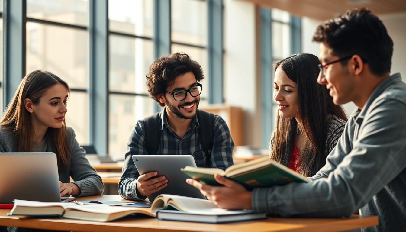 Student developing practical and academic skills